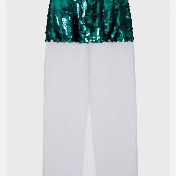 Zara Contrast Sequinned Skirt Limited Edition Dusty Mauve Size XS S 2630/800 NWT - Picture 5 of 8